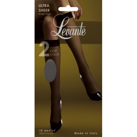 Levante Ultra Sheer Knee High - 2 Pair Pack Levante Ultra Sheer Knee High - 2 Pair Pack
