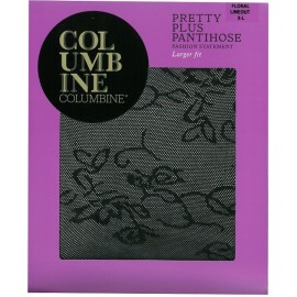 Columbine Pretty Plus Floral Lineout Pantihose