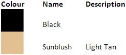 Pretty Polly Black and Sunblush Colour Guide
