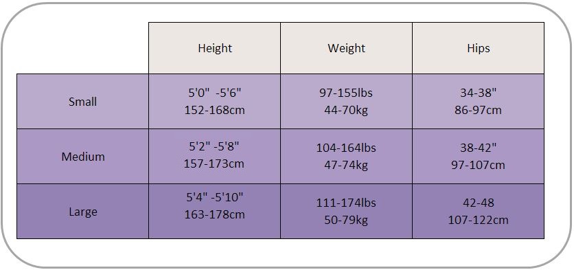 Pretty Polly Size Chart